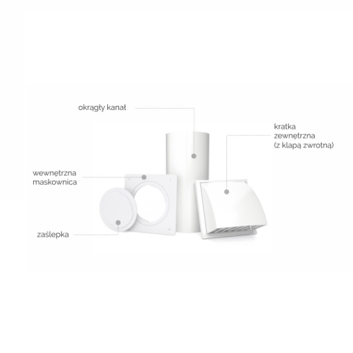 Zestaw instalacyjny rury wyrzutowej (13 cm) do klimatyzatora Warmtec